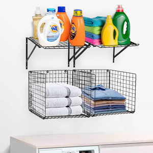 Scaffale Multifunzionale in Ferro Pieghevole per Appendere Asciugamani e Organizzare Articoli da Toilette in <span class=keywords><strong>Casa</strong></span> - Product Image 1