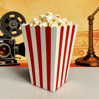 Boîtes à popcorn personnalisées imprimées, contenants à collation en papier écologiques pour l'emballage alimentaire
