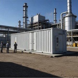 สถานีไฟฟ้าคอนเทนเนอร์ขนาด 2500kva 5000kva ระบบกักเก็บพลังงานแบตเตอรี่แบบรวม 33kv/34.5kv ระบบไฮบริดกริด ระบายความร้อนด้วยอากาศ - Product Image 4