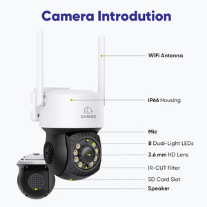 Telecamera di Sicurezza <span class=keywords><strong>WiFi</strong></span> 5MP con Tracciamento Intelligente, Rilevamento del Movimento, Visione Notturna, Telecamera PT con Supporto Audio Bidirezionale - Product Image 3