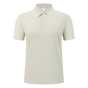 Nylon Short Sleeve Polo Shirt Moisture Wicking Loose Fit Summer Workwear Corporate Uniform Khaki Olive Green Navy Blue - Product Image 2