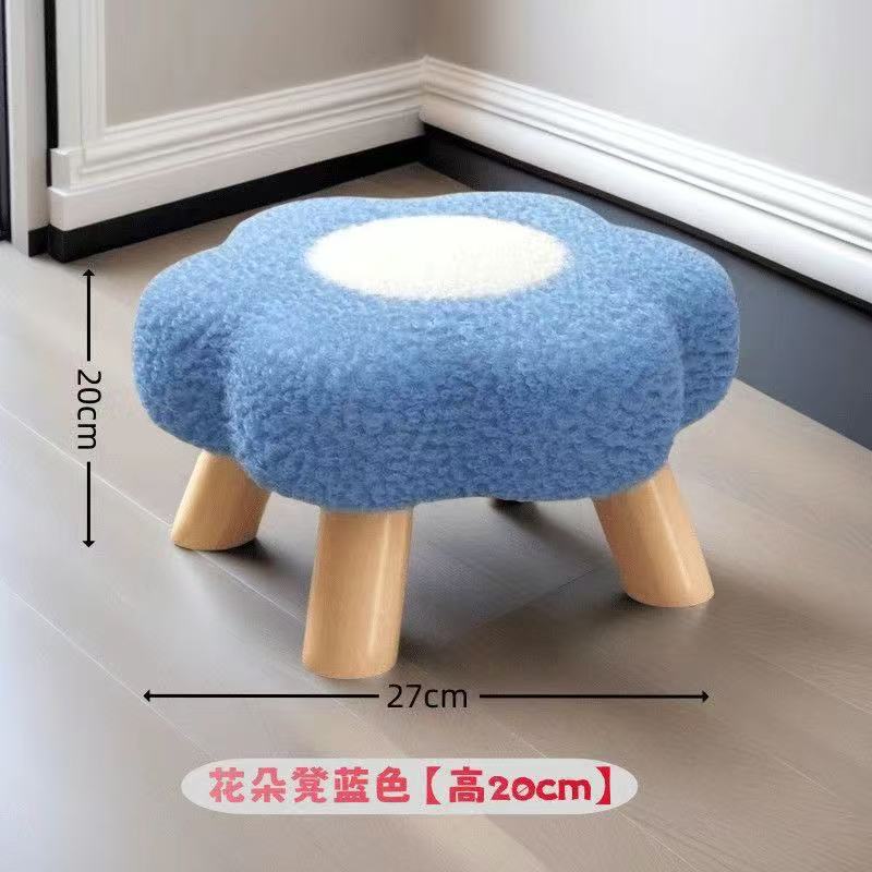 Blue flower-stool