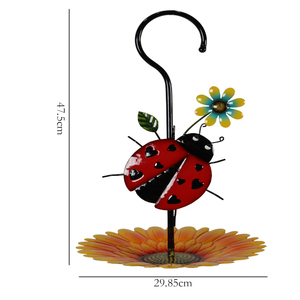 Plateau à fleurs en fer blanc, Design <span class=keywords><strong>coccinelle</strong></span>, pour mangeoire d'oiseaux - Product Image 2