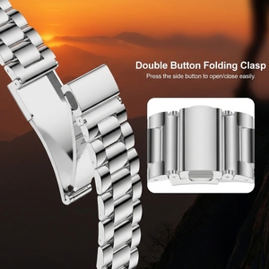 רצועת שעון עסקית מפלדת אל-חלד לשעון אפל סדרה 11 10 9 אולטרה 3 2 42 מ\"מ 46 מ\"מ 49 מ\"מ רצועת מתכת כסופה לגברים - Product Image 2