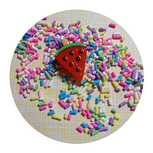 En gros Coloré Minuscule Argile Sprinkles Ornement Résine Dessin Animé Polymère Artisanat Charmes Slime Pastèque Thème Vendre Un Sac Pas Cher - Product Image 6