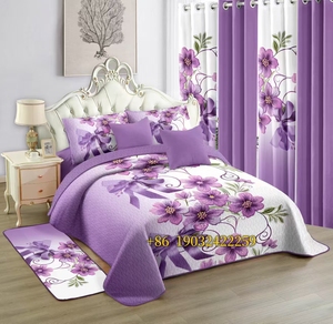 Vendita calda drop de lit en coton set di biancheria da letto con tende 12 pezzi lenzuolo king size - Product Image 2