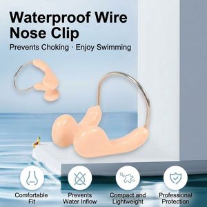 Pinza Nasal de Silicona Reutilizable, Resistente al Agua, con Marco de Alambre de Acero, para Adultos y Niños, para Natación, <span class=keywords><strong>Buceo</strong></span>, Entrenamiento y Surf - Product Image 4
