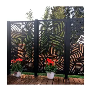 Özelleştirilmiş Metal ekran bahçe çit lazer kesim kapalı Metal dekoratif ekran