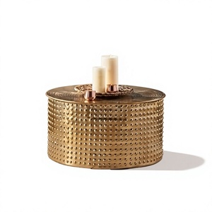 Mesa de Centro Redonda en Oferta, con Cubierta de Vidrio Templado y Base de Metal, Diseño Contemporáneo, Muebles para Sala de Estar - Product Image 3