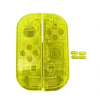 Casing Pengganti Kiri dan Kanan untuk Nintendo Switch Joy Pad, Casing Kontroler Transparan dengan Tombol, Suku Cadang Mod DIY