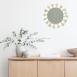 Tassel Hanging Ins Bohème Wall Art Circulaire Coton Maison Tapisserie - Product Image 4