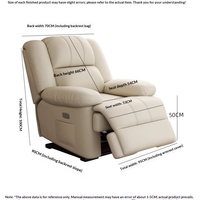 Fauteuil inclinable multifonctionnel électrique individuel de première classe, type capsule, pour la détente, avec fonction balancelle, en métal et revêtement en cuir