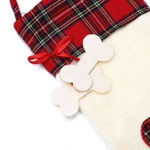 Vente en gros de bas de Noël de bonne qualité 2025 chaussettes avec <span class=keywords><strong>chien</strong></span> de conception de Noël grand bas de Noël - Product Image 3