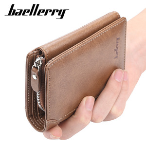 กระเป๋าสตางค์แบบสั้นสำหรับผู้ชายแบรนด์ Baellerry สีกาแฟ ช่องใส่บัตรหลายช่อง กระเป๋าใส่เหรียญแบบมีซิป ใช้ได้ทุกวัน - Product Image 5