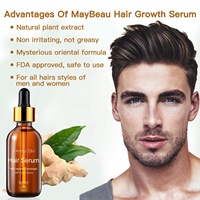 Huile Essentielle de Gingembre et Romarin en Gros pour la Repousse des Cheveux, Traitement Réparateur Anti-Chute Poria Cocos, Sérum de Croissance Capillaire