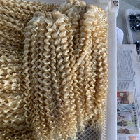 Vente en gros de cheveux bouclés 613 #   Extensions de cheveux humains brésiliens Remy blond miel, double trame, en lots