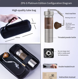 Molinillo de Café Portátil de Metal Ecológico con Molienda Consistente, Acabado Negro, Empuñadura de Nogal, Herramienta Lista para Viajar - Product Image 6