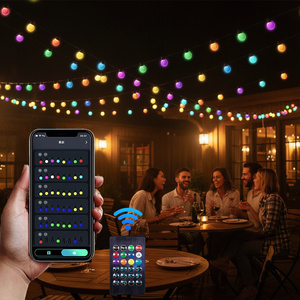 <span class=keywords><strong>Luces</strong></span> de Cadena LED RGB con Control por Aplicación, <span class=keywords><strong>Luces</strong></span> de Hadas Impermeables para Decoración de Balcones Exteriores - Product Image 1