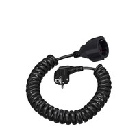 Cable de Alimentación con Conector de 16A 250V, Extensible hasta 1.5 Metros, Material TPU Brillante, Conductor de Cobre Puro, para una Calidad Confiable
