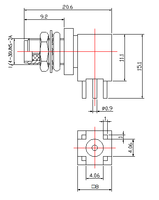 Prise femelle SMA pour connecteur coaxial étanche IP67 Rf à montage sur panneau PCB