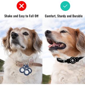 Support de collier pour animaux de compagnie pour Apple Air Tag, lot de 2, noir et blanc, en plastique souple, léger, accessoire pour chat et chien - Product Image 4