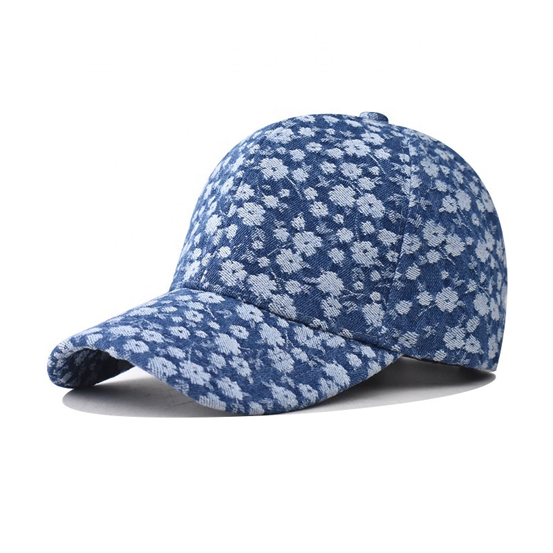 2024 New Arrival Jacquard Flower Denim Cap Back Adjustable  display picture 1