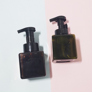 250ml 450ml 500ml PET Square Foam Dispenser <b>Pump</b> Sprayer <b>Bottle</b> for Hand Wash and Body Foaming Soap - Product Image 2