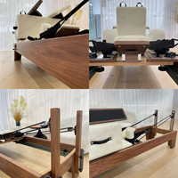 Máquina de Pilates Reformer de Madera de Nogal, Equipo Profesional de Gimnasio, Juego Completo, Cama de Estudio, Solución para Proyectos de Entrenamiento Físico, Venta al por Mayor