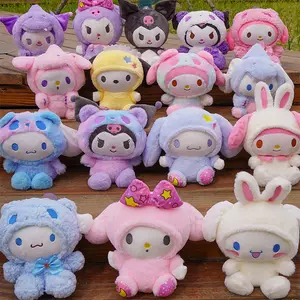 Brinquedo de pelúcia série japonesa RST Cinnamoroll travesseiro de pelúcia Pachacco Boneca de pelúcia melodia Brinquedos de pelúcia Cinnamoroll Kuromi Bonecas de pelúcia meninas