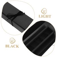 Boîte d'emballage de chocolat personnalisée longue boîte cadeau noire avec plusieurs compartiments parfaite pour le stockage de cosmétiques bijoux emballage cadeau