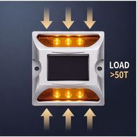 Borne de signalisation solaire réfléchissante IP68 étanche à énergie solaire pour marquage de voies de circulation et de chemins de parc, fournie directement par l'usine