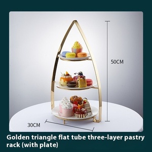 Griglia <span class=keywords><strong>per</strong></span> Snack a tre strati in acciaio inossidabile di fascia alta in stile europeo <span class=keywords><strong>per</strong></span> tè pomeridiano <span class=keywords><strong>per</strong></span> tè e tè - Product Image 3