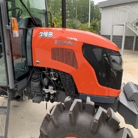 95HP 4WD roda traktor M954KQ, traktor dengan kabin A/C impor Cina rasio gir 12/12 Gear Drive 1 tahun garansi multifungsi
