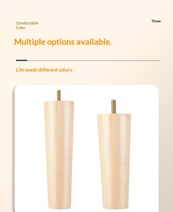 <span class=keywords><strong>Pieds</strong></span> de meubles en bois massif avec plaques de montage et vis, <span class=keywords><strong>pieds</strong></span> de remplacement pour canapé, armoire, lit - Product Image 2