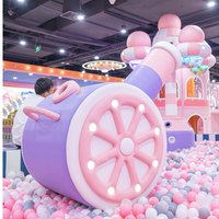 Système de tir de balles souples Moetry Commercial pour aire de jeux intérieure avec canons à air et souffleur de balles pour centres de jeux intérieurs