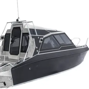 Bateau de pêche en aluminium de 5.7 mètres à 18 pieds avec hors-bord à cabine avec moteur à vendre