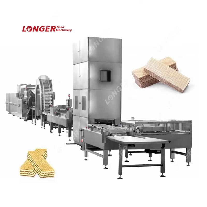 Línea de producción automática de gofres | Línea de procesamiento de tartas de oblea | Línea de producción de obleas de tipo eléctrico