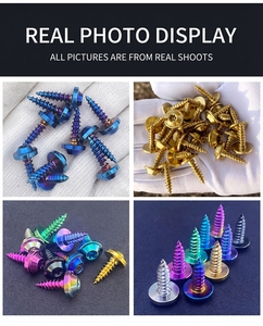 Vis autotaraudeuses à tête parapluie Torx en titane M4 M5, couleurs PVD anodisées, pour carénage <span class=keywords><strong>de</strong></span> moto - Product Image 4