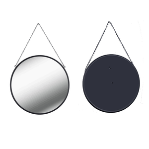 Hiện Đại Duy Nhất Hai Mặt Kim Loại Khung Chrome Kết Thúc Tường Gương 38Cm Đường Kính Thông Tư Trang Trí Trang Điểm Gương Treo Tường Chuỗi - Product Image 2