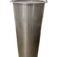 Cesta de malla de alambre de cuña de alta precisión SS304 para extracción de almidón, tamiz industrial ranurado para fábrica de papel y pulpa