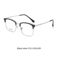 Cadres de lunettes solides décontractés pour hommes en ligne professionnels rétro Simple conception de visage de diamant bicolore polyvalent à la mode pour
