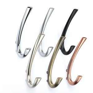 Zinc Alloy Wall <b>Hooks</b> Rectangle Traceless Design Wardrobe Use Clothing Storage Furniture Accessories - Product Image 3