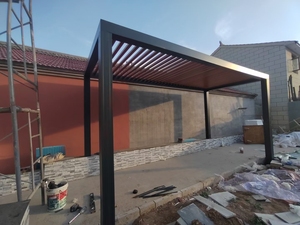 Pérgola Bioclimática Moderna de <span class=keywords><strong>Aluminio</strong></span> para Exteriores, Impermeable, 3x3 <span class=keywords><strong>3x4</strong></span>, con Techo de Láminas Ajustables Motorizadas, Pérgola de Jardín - Product Image 3