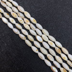 Hạt cườm vỏ sò nước ngọt tự nhiên hình tròn dẹt, hình hoa, hình bầu dục, hình sao, màu trắng dùng làm đồ trang sức tự làm - Product Image 6