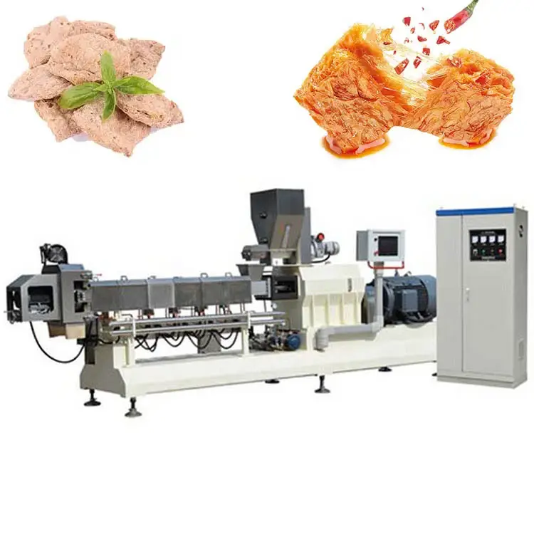 Automatic Textured Vegetable Soya Protein Making Machines extrusion textured soy protein machine