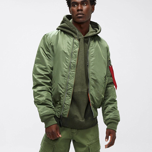 Blouson aviateur classique pour homme, coupe ample, décontracté, rembourré, veste d'hiver - Product Image 4