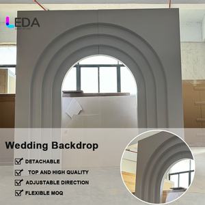 LEDA blanco boda suministros telón de fondo pulgadas boda decoración con iluminación LED para eventos de boda - Product Image 2