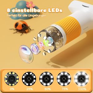 Horloge d'apprentissage pour enfants 2 en 1 Microscope électronique Grossissement 1000x Écran IPS 2 pouces USB PC Portable avec trépied - Product Image 6
