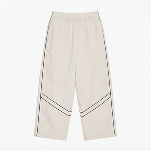 Custom Men's Windproof Wide Leg Pants Elastic Drawstring Waist <strong>Lightweight</strong> Quick Dry Water Resistant Nylon Casual Streetwear - Product Image 1