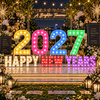 Lettres et chiffres néon LED personnalisés en métal étanche de 3, 4 et 5 pieds pour la décoration de mariages, fêtes et événements – Nouveauté du Nouvel An